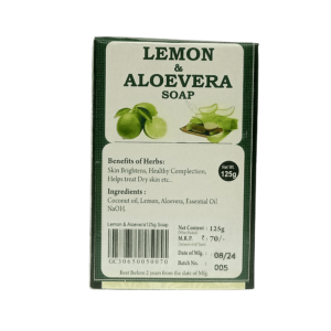 lemon aloevera soap 125g