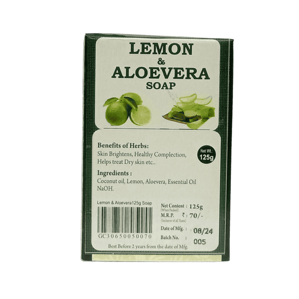 lemon aloevera soap 125g