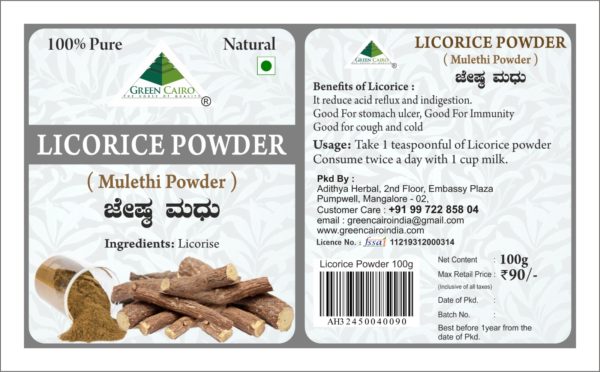 Licorice powder pack